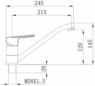 Смеситель для кухни РМС SL141-004F-25 хром Смеситель для кухни РМС SL141-004F-25 хром