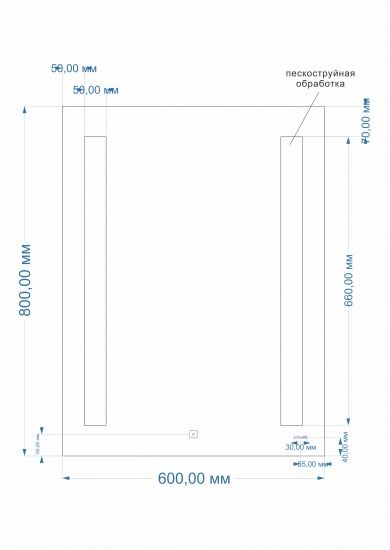 Зеркало Cersanit BASE KN-LU-LED020*60-b-Os 60см