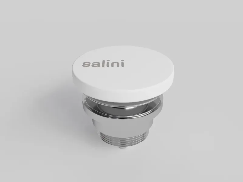 Донный клапан для раковины Salini S-Sense 16622WG D 604 белый глянцевый Донный клапан для раковины Salini S-Sense 16622WG D 604 белый глянцевый