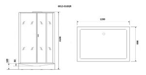Душевая кабина Niagara Premium NG-6012-01GQR 120х80 см