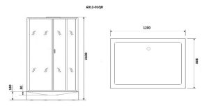 Душевая кабина Niagara Premium NG-6012-01QR 120х80 см