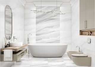 Керамогранит LCM 60120BAL00P Барсело белый / Barcelo White полированный 600х1200