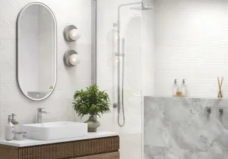 Керамогранит LCM 60120NEV05M Невел Зип белый / Nevel White Zip матовый карвинг 600х1200