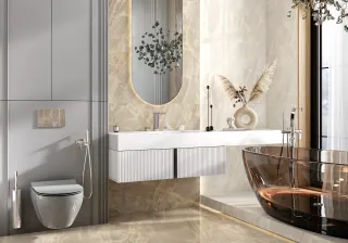 Керамогранит Artkera Group Престиж Оникс айвори / Prestizh Oniks ivory 60120PRE01P 600x1200х7 полированный