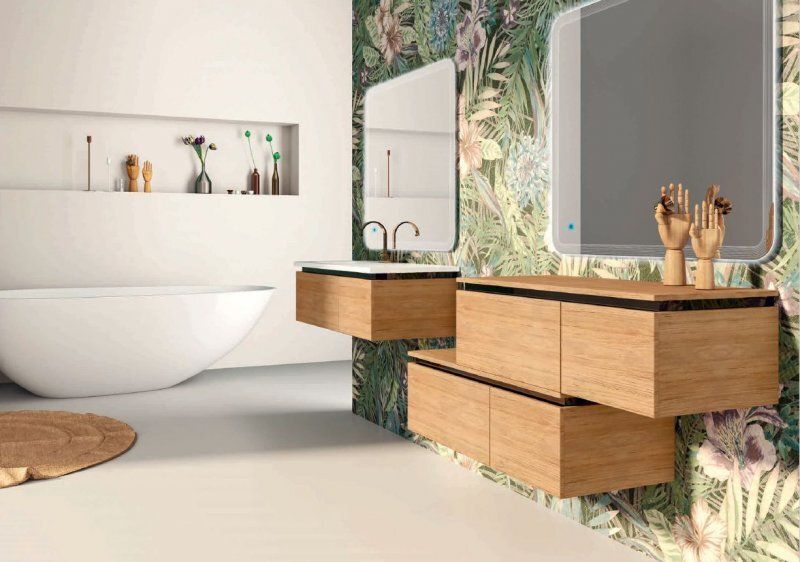 Тумба под раковину Cezares 100x30 Rovere Tabacco Avril 55074