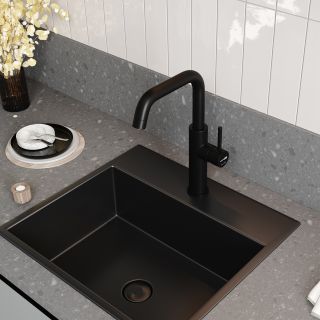 Смеситель для кухни WasserKRAFT A8567 под фильтр чёрный матовый