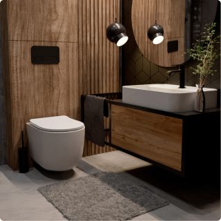 Смеситель для раковины AQUAme Asti AQM6410MB чёрный матовый