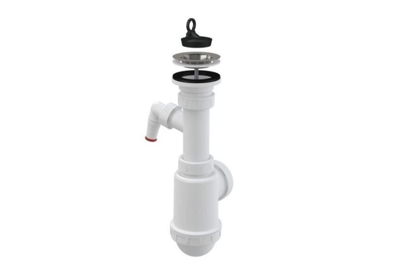 Сифон для мойки AlcaPlast c нержавеющей решеткой ?70 и подводкой A441P-DN50/40 Сифон для мойки AlcaPlast c нержавеющей решеткой ?70 и подводкой A441P-DN50/40