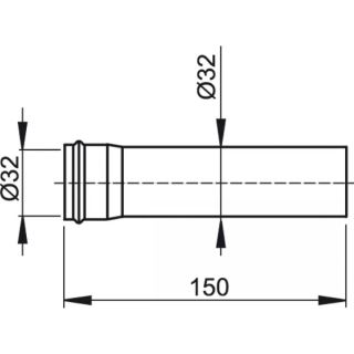 Удлинитель AlcaPlast ?32 металл A4000 Удлинитель AlcaPlast ?32 металл A4000