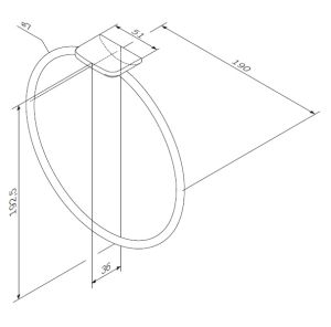 Полотенцедержатель Am.pm INSPIRE 2.0 A50A34400 кольцо
