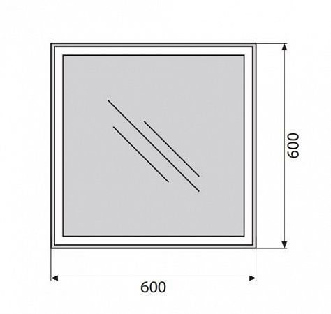 Зеркало BelBagno с LED-подсветкой и кнопочным управлением SPC-GRT-600-600-LED-BTN Зеркало BelBagno с LED-подсветкой и кнопочным управлением SPC-GRT-600-600-LED-BTN