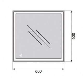 Зеркало BelBagno с LED-подсветкой и сенсорным управлением SPC-GRT-600-600-LED-TCH Зеркало BelBagno с LED-подсветкой и сенсорным управлением SPC-GRT-600-600-LED-TCH