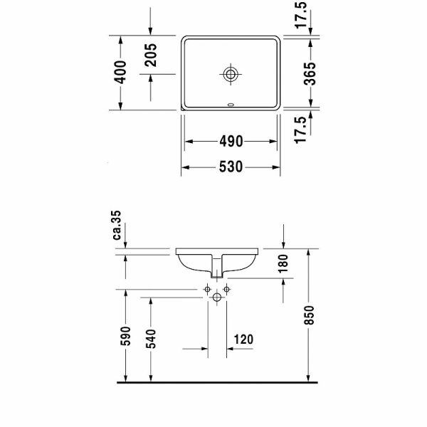 Раковина Duravit Starck 0305490000 Белая 53 см