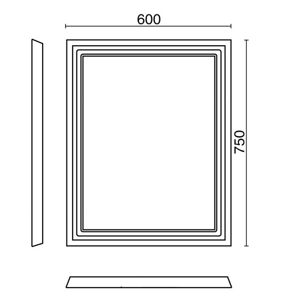 Kerama Marazzi Зеркало POMPEI 60 см, белое