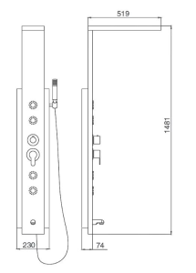 Душевая панель SSWW FT93161SS