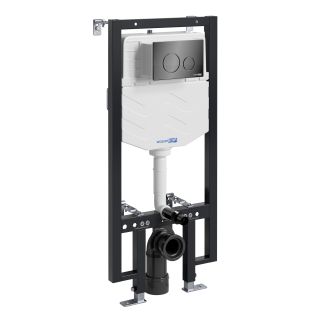 Система инсталляции для унитазов WasserKRAFT Vils 56TLT.010.ME.PB02 с кнопкой смыва чёрный