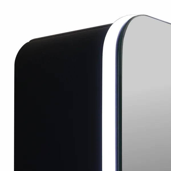 Зеркало-шкаф Reflexion Black 56 RF2001BL с  подсветкой 56х85