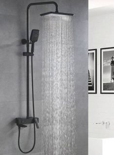 Душевая стойка Rose R2736H чёрный матовый Душевая стойка Rose R2736H чёрный матовый