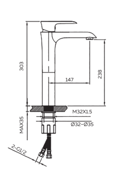 Смеситель для раковины AltroBagno Costanza 010218 Cr Смеситель для раковины AltroBagno Costanza 010218 Cr