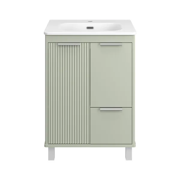 Напольная тумба под раковину Brevita Risacca Pistachio 60 УТ000026418 фисташковый