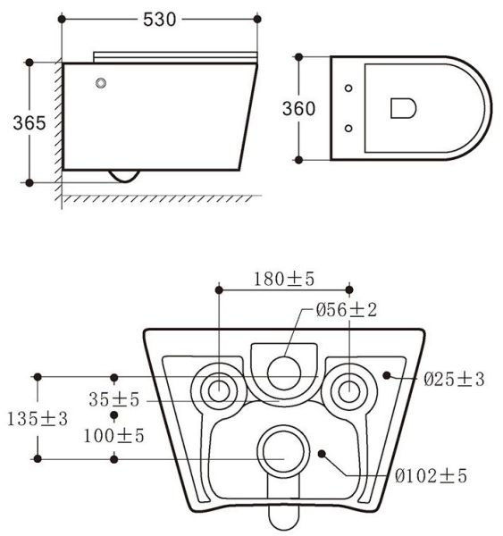 Подвесной унитаз Art&Max Zoe безободковый белый AM9322C1CHR Подвесной унитаз Art&Max Zoe безободковый белый AM9322C1CHR