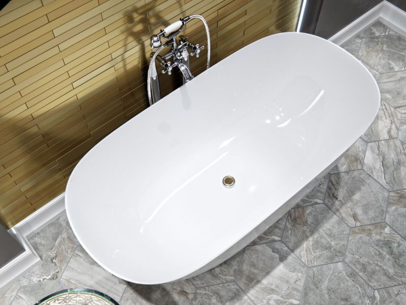 Ванна из искусственного камня AquaStone Бали 180x80см белый