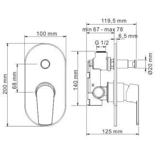 WasserKRAFT Dill 6161 Смеситель для ванны и душа WasserKRAFT Dill 6161 Смеситель для ванны и душа