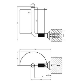 Бумагодержатель Gessi Venti20 65449.727 брашированная латунь