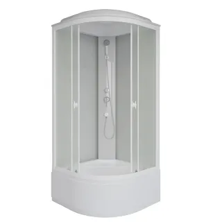 Душевая кабина Niagara Promo P80/40/MT 80x80 см профиль белый стекло матовое