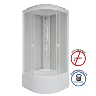 Душевая кабина Niagara Promo P80/40/MT 80x80 см профиль белый стекло матовое