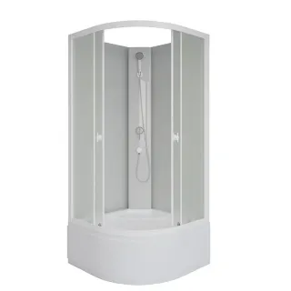 Душевая кабина Niagara Promo P80/40/MT/BK 80x80 см профиль белый стекло матовое