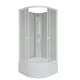 Душевая кабина Niagara Promo P80/40/MT/BK 80x80 см профиль белый стекло матовое