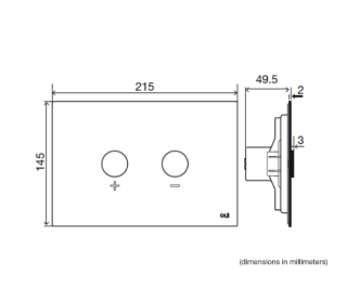 КЛАВИША СМЫВА OLI BLINK 878490 BLACK
