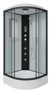 Душевая кабина Niagara NG-6703-14F с гидромассажем 80x80см чёрный/прозрачное