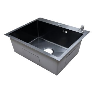 Кухонная мойка Azario Nicole AZB5050H 50 см чёрный соты