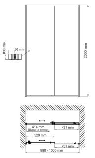 Душевая дверь Wasserkraft Dill 61S12 100x200 см Душевая дверь Wasserkraft Dill 61S12 100x200 см