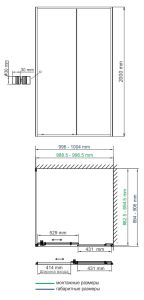 Душевой уголок Wasserkraft Dill 61S22 100x90 см