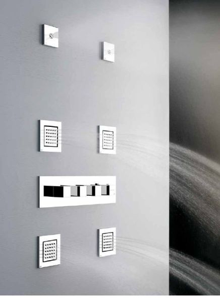 Боковая встраиваемая форсунка Gessi Body Jets 32984.149 брашированный никель