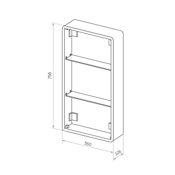 Зеркало-шкаф Reflexion Circle 40L RF2105SR с подсветкой 40х80