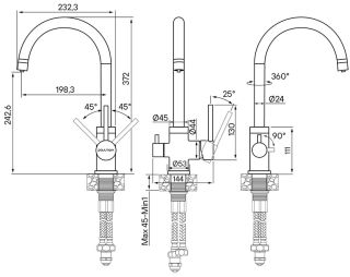 Смеситель для кухни Paulmark Essen Es213211-G золото Смеситель для кухни Paulmark Essen Es213211-G золото