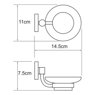 Wasserkraft Rhein K-6229 Мыльница стеклянная Wasserkraft Rhein K-6229 Мыльница стеклянная