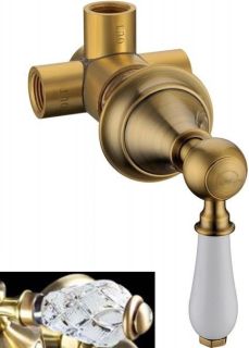 Переключатель потоков Boheme встраиваемый, латунь Crystal бронза