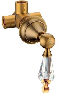 Переключатель потоков Boheme встраиваемый, латунь Imperiale c Кристаллом белым SW. бронза