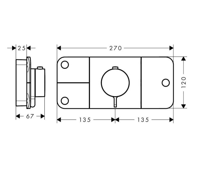 Смеситель для душа Hansgrohe One 45713340 шлифованный черный хром