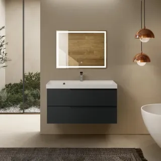 Тумба под раковину AQUAme S3 AQM900310GM 100 см антрацит