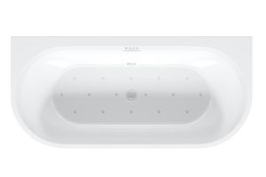 Акриловая ванна Riho Desire Back2Wall Velvet Sparkle System B089003220 180x84см с аэромассажем чёрный матовый/белый матовый