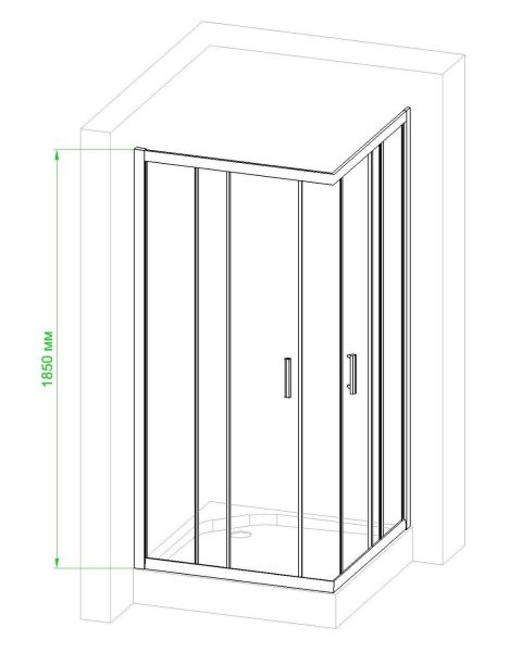 Душевой уголок Royal Bath HPD 110x120см белый RB11020HPD-C