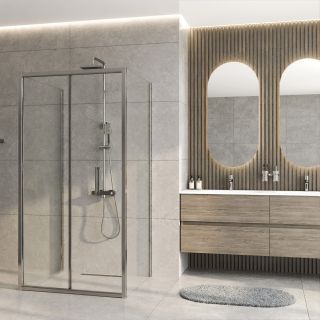 Душевой уголок WasserKRAFT Weser 78F42 100x100 см профиль хром стекло прозрачное