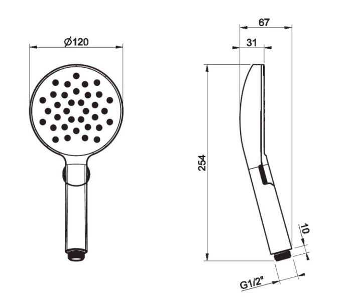 Душевая лейка Gessi Technical Accessories 47350.726 брашированная бронза