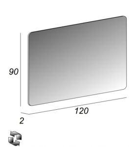Зеркало Cezares 120x90 реверсивное 54037 без подсветки